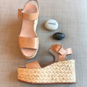 Loeffler Randall Platform Straw Woven Sandals